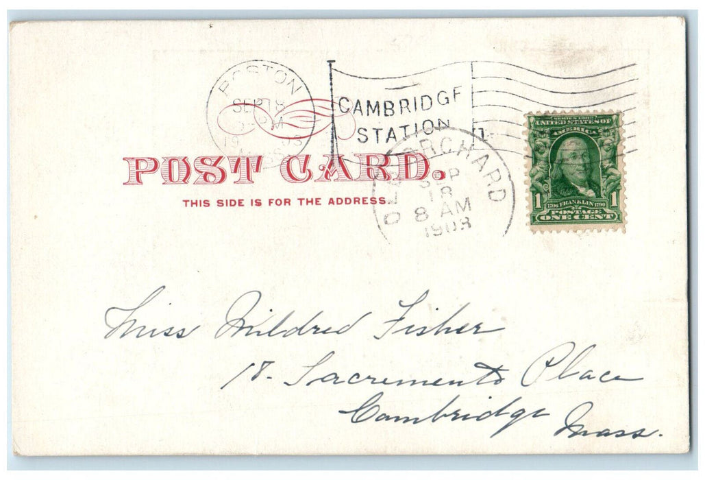 1903 Water falls Near Old Orchard Maine ME Antique Posted Postcard