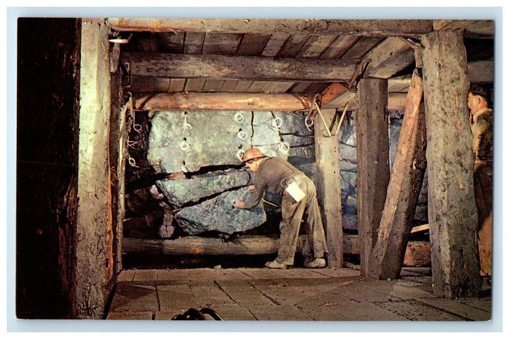 Loading Holes Blasting Underground Mine Sudbury Ontario Canada Vintage Postcard