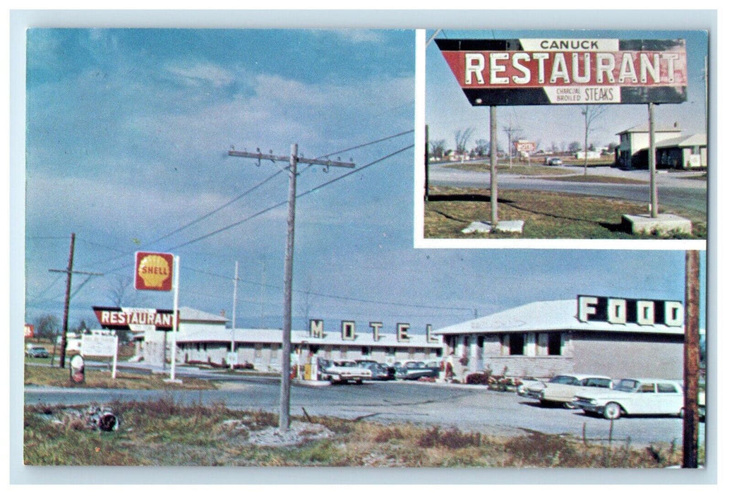 Canuck Restaurant Fine Food Shell Cars Napanee Ontario Canada Vintage Postcard