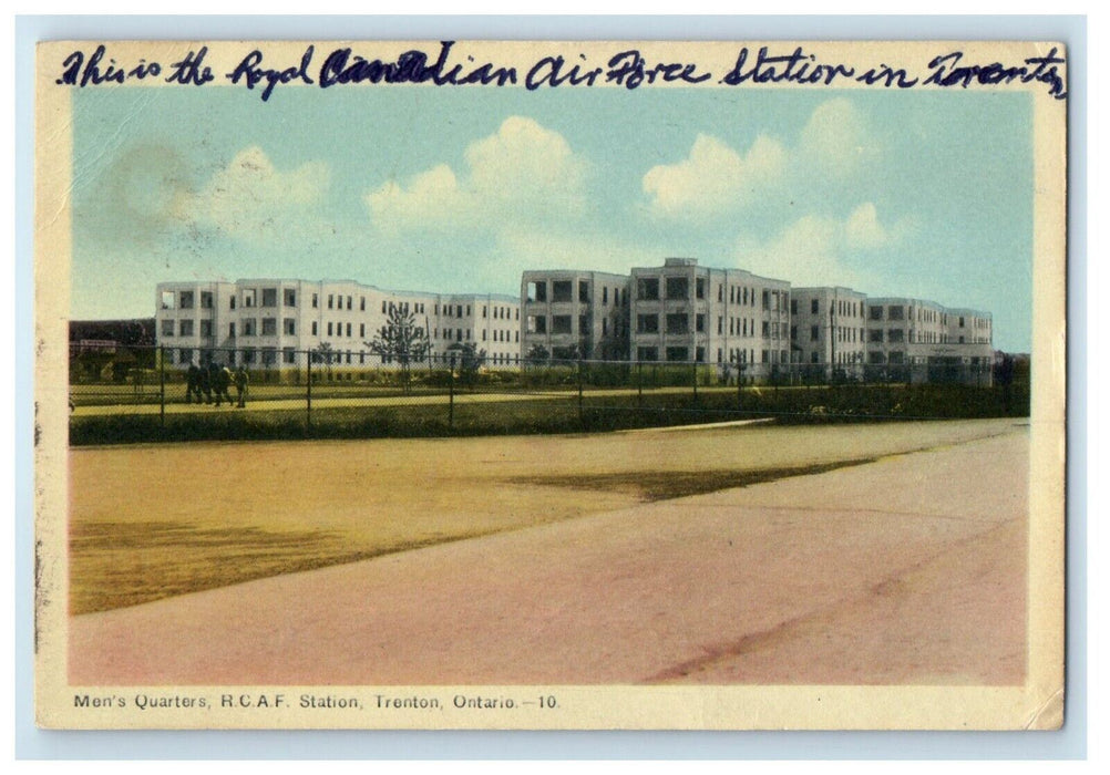Men's Quarters R. C. A. F. Station Trenton Ontario Canada Vintage Postcard