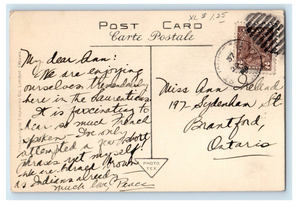 c1910's Gray Rocks Inn From The Beach St. Jovie Quebec Canada Antique Postcard