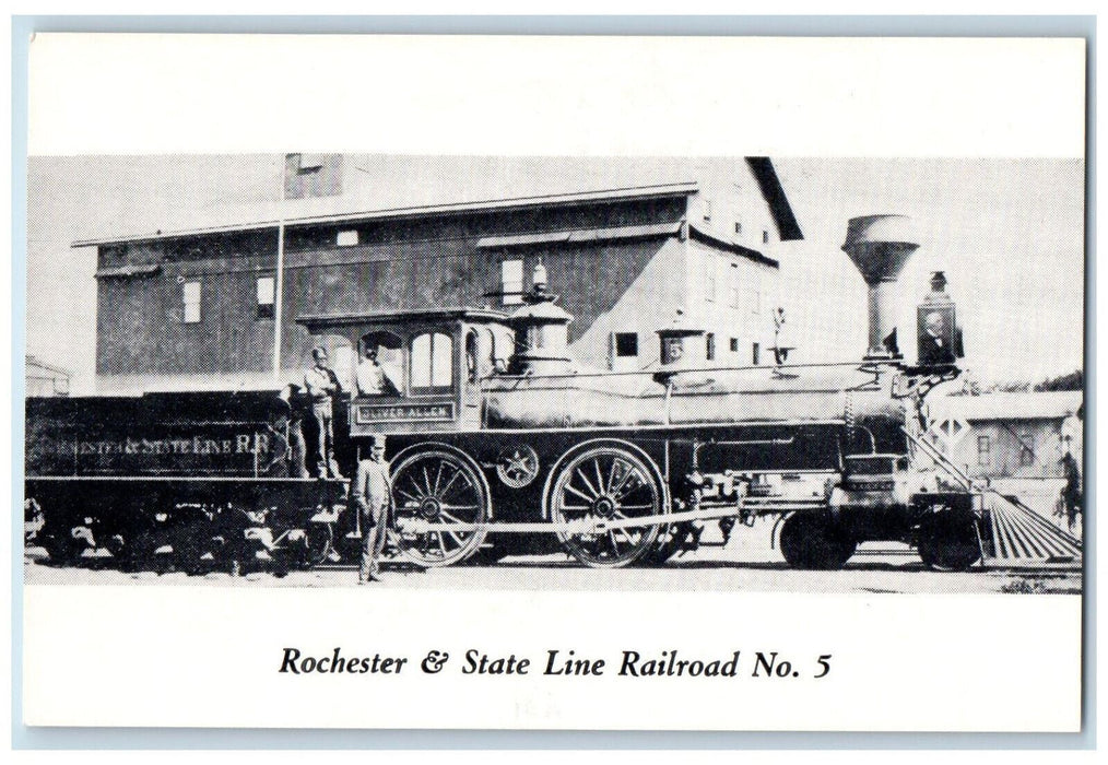 c1940's Oliver Allen Train, Rochester and State Line Railroad No.5 NY Postcard