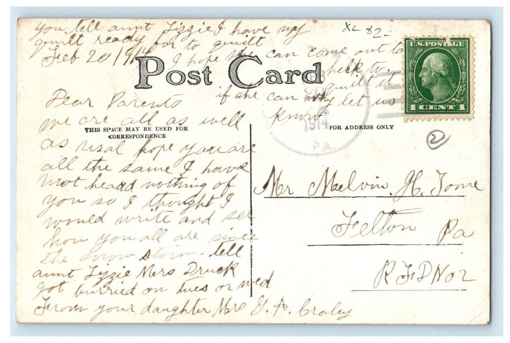 1914 Theodore Roosevelt Boat Chicago Illinois IL Antique Posted Postcard