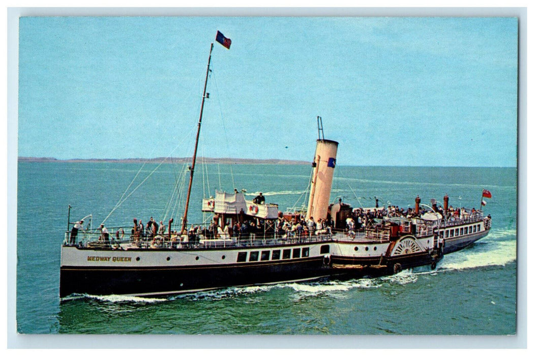 c1950's Seen Arriving at Southend on Sea Pier P.S. Medway Queen England Postcard