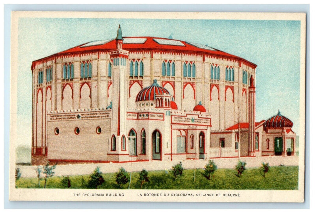 c1910's The Cyclorama Building La Rotonde Du Ste-Anne De Beaupre Canada Postcard