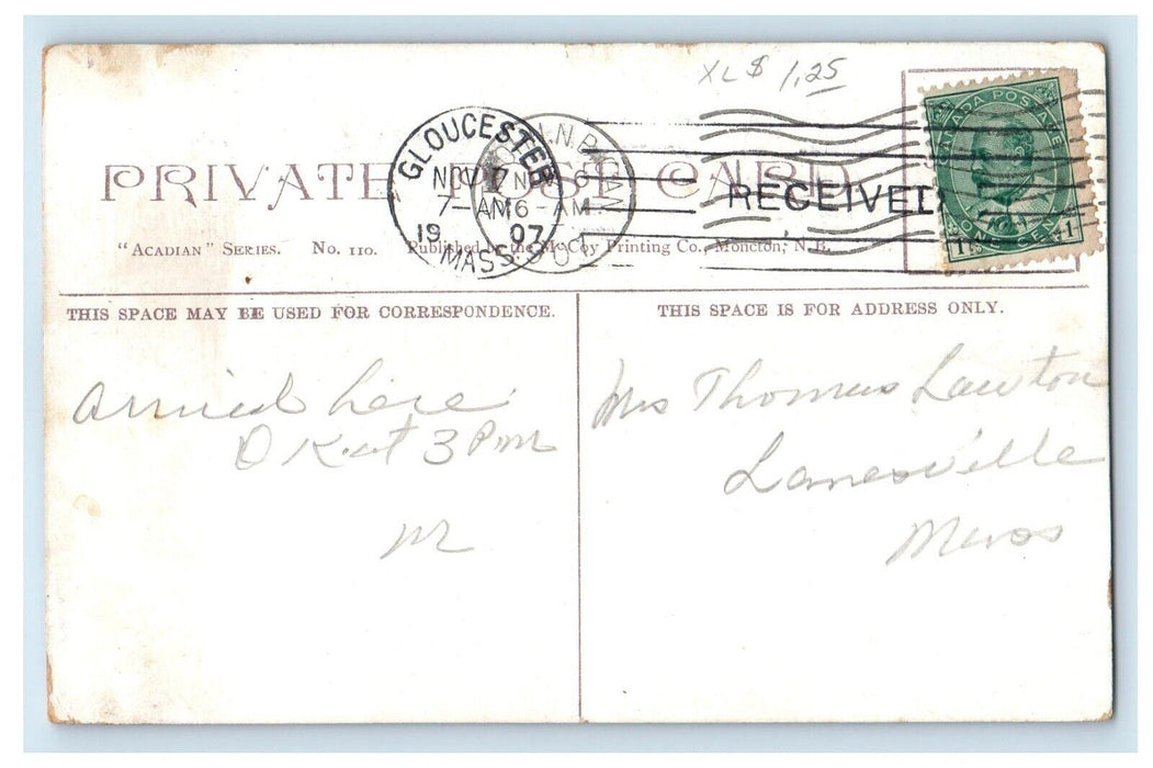 1907 Free Public Library St. John New Brunswick Canada Antique Postcard