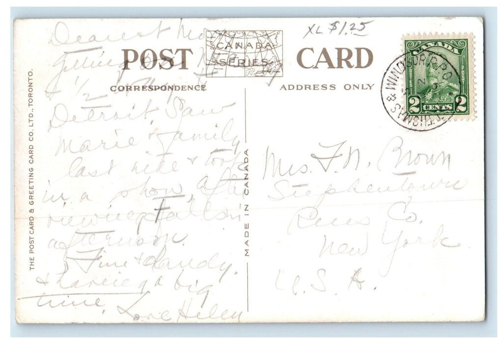 c1930's Alma College Building Campus St. Thomas Ontario Canada Vintage Postcard
