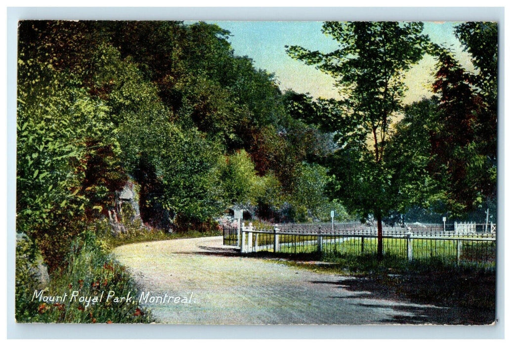 View Of Mount Royal Park Drive Montreal Canada Unposted Vintage Postcard