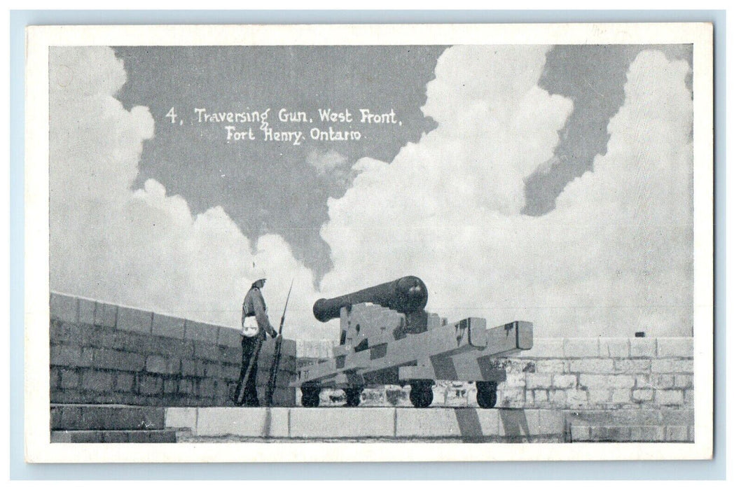 c1910's Traversing Gun West Front Fort Henry Ontario Canada Antique Postcard