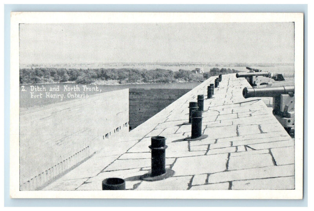 c1910's Ditch And North Front Fort Henry Ontario Canada Antique Postcard