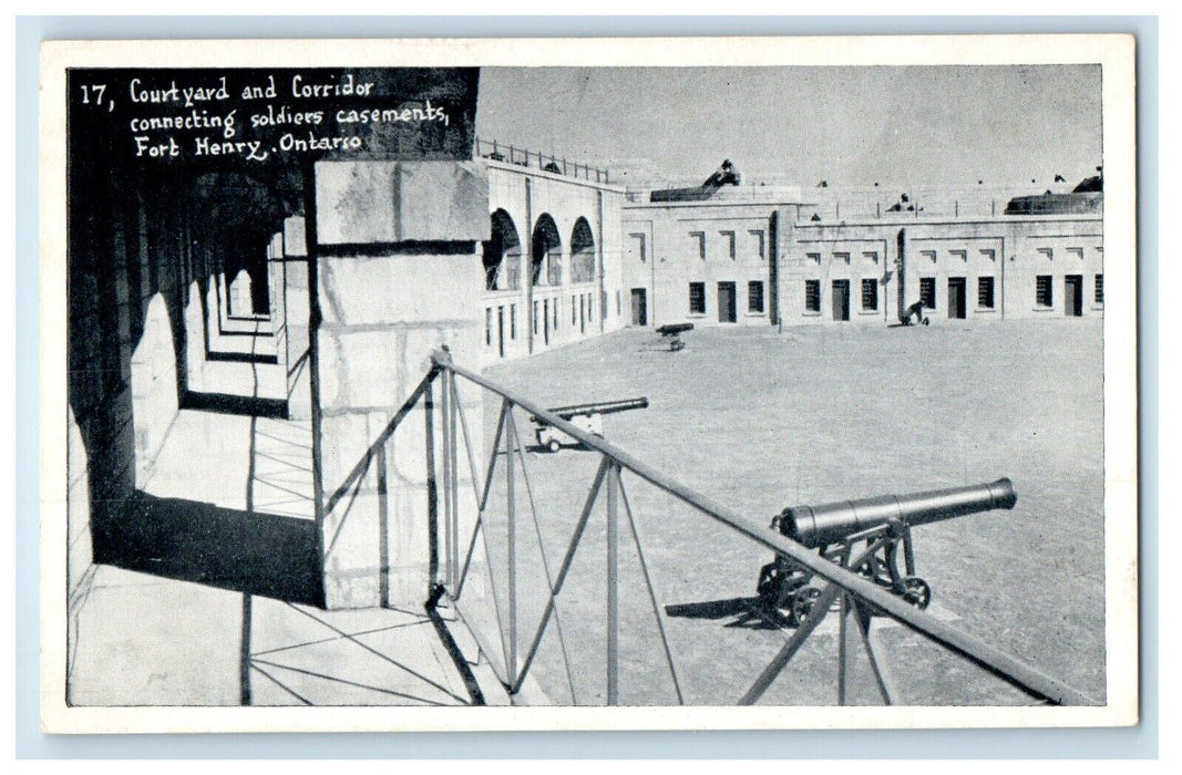 Courtyard And Corridor Soldiers Casements Fort Henry Ontario Canada Postcard