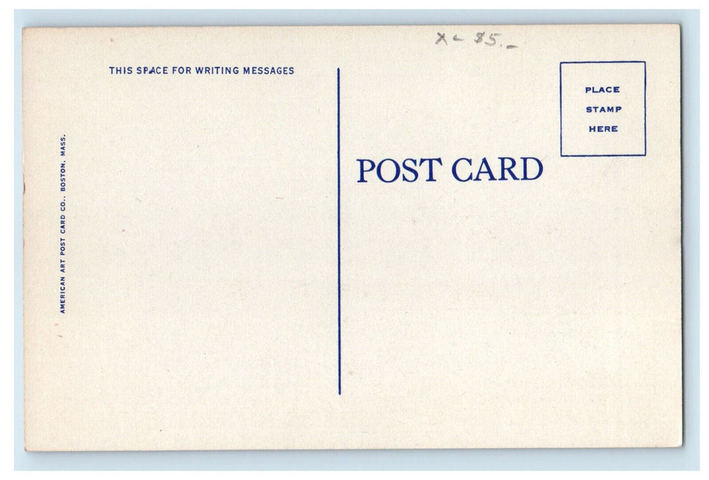 c1940's Steamer Naushon Martha's Vineyard, Nantucket Steamship Line MA Postcard