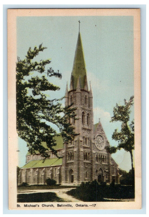 c1910's St. Michael's Church Belleville Ontario Canada Unposted Antique Postcard