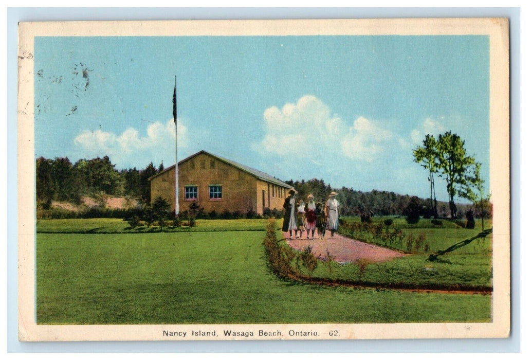 1943 Nancy Island Wasaga Beach House Farm Ontario Canada Posted Vintage Postcard