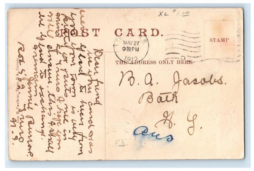 1912 Fairy Dell Victoria Park Truro Bridge River Nova Scotia Canada Postcard