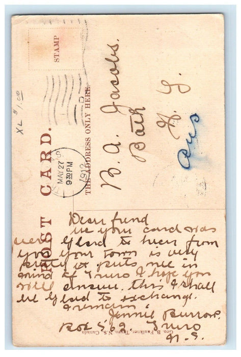 1912 Fairy Dell Victoria Park Truro Bridge River Nova Scotia Canada Postcard