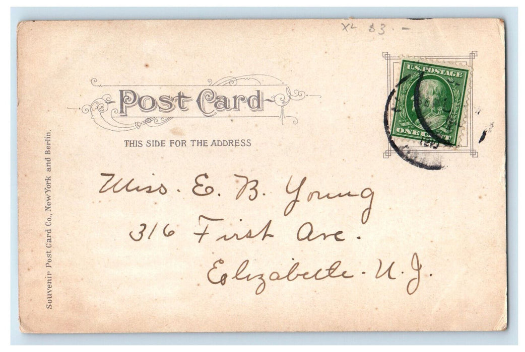 c1905 Day Boat Steamer Four Mile Point On The Hudson New York NY Postcard