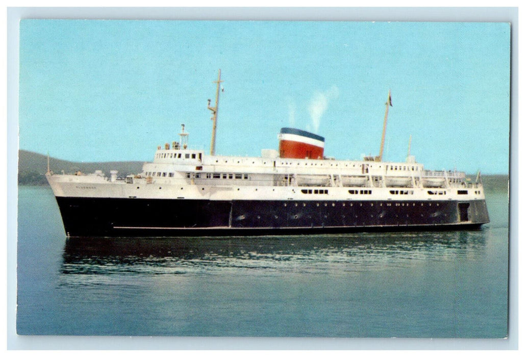 c1960's Ferry Bluenose Steamer Yarmouth, Nova Scotia and Bar Harbor ME Postcard