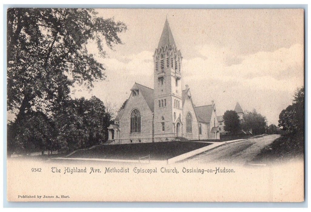 c1905 Methodist Episcopal Church Ossining on Hudson New York NY Antique Postcard