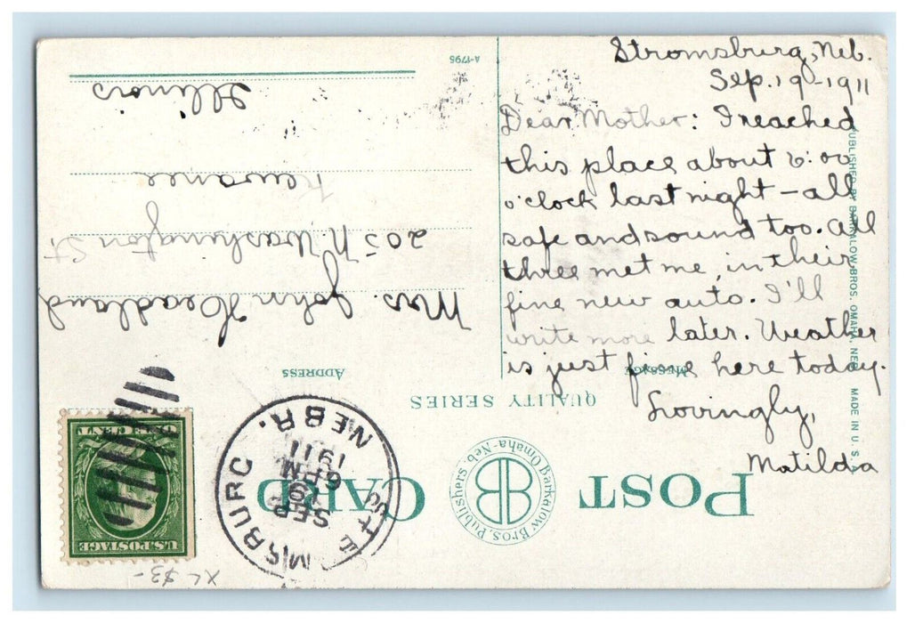 1911 Union Pacific Transfer Depot Train Station Council Bluffs Iowa IA Postcard