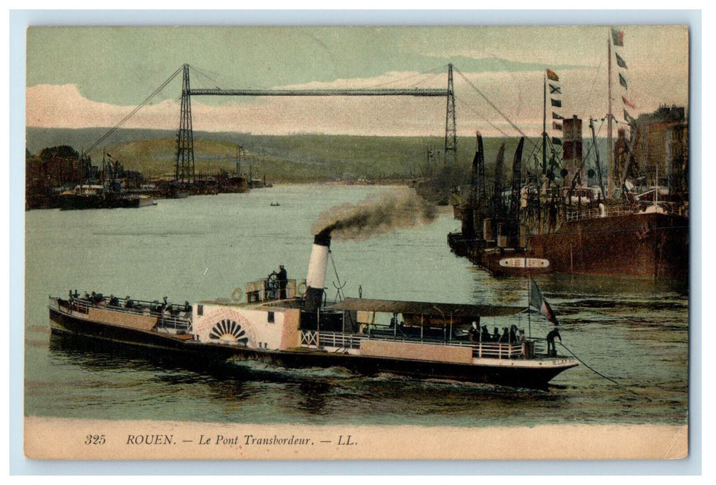 1909 Rouen Le Pont Transbordeur LL Haute-Normandie France Posted Postcard