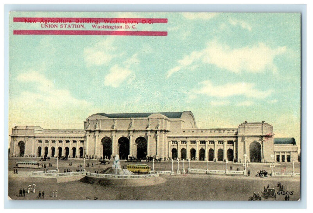 New Agriculture Building Union Station Depot Fountain Washington DC Postcard