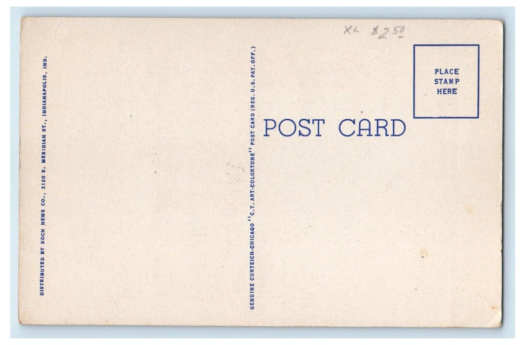 c1930's Union Station Depot Indianapolis Indiana IN Unposted Vintage Postcard