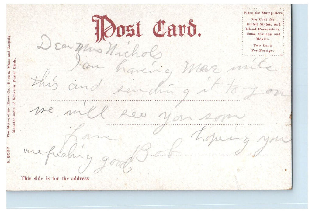 c1905 Trolley Car, Business Section Main St. Concord New Hampshire NH Postcard