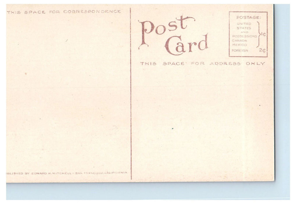 c1910 Trolley Car, Business Section Main Street Los Gatos California CA Postcard