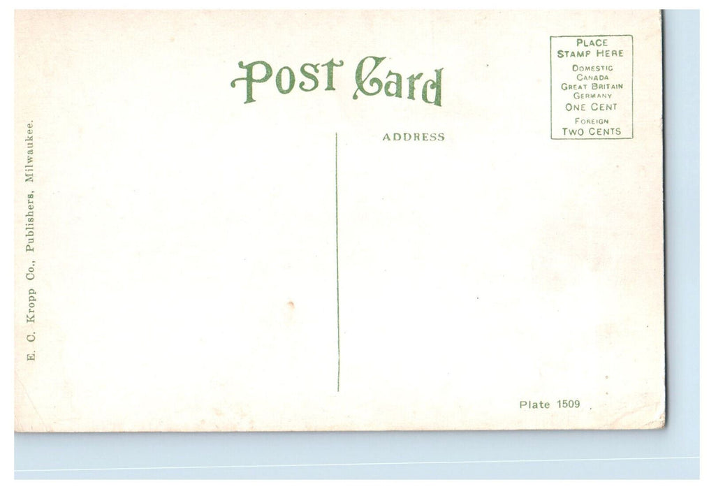 c1910 Trolley Car, A Busy Corner Duluth Minnesota MN Unposted Postcard