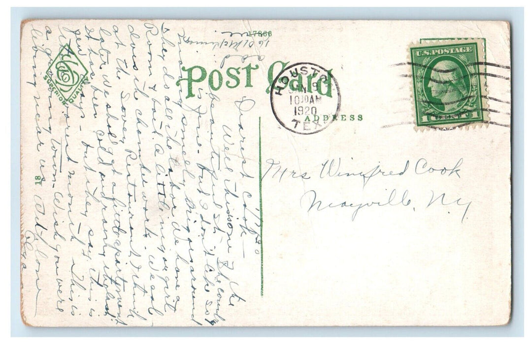 1920 Courtland Boulevard Road Street Houses Houston Texas TX Vintage Postcard