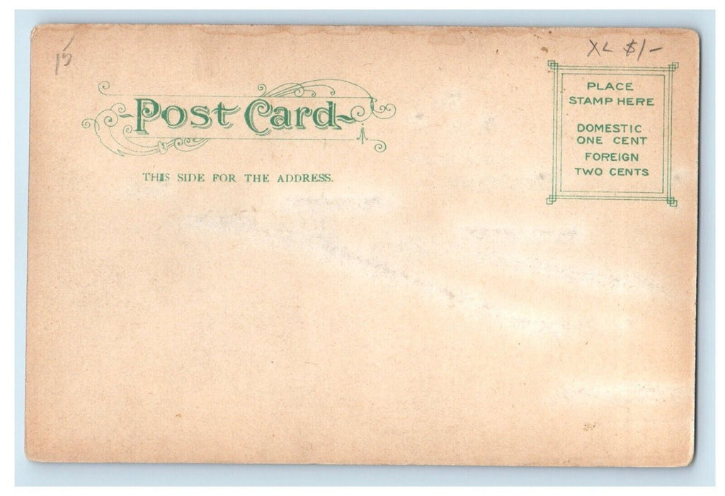 c1905 B. & M. R. R. Station Depot Lynn Massachusetts MA, Glitter Postcard