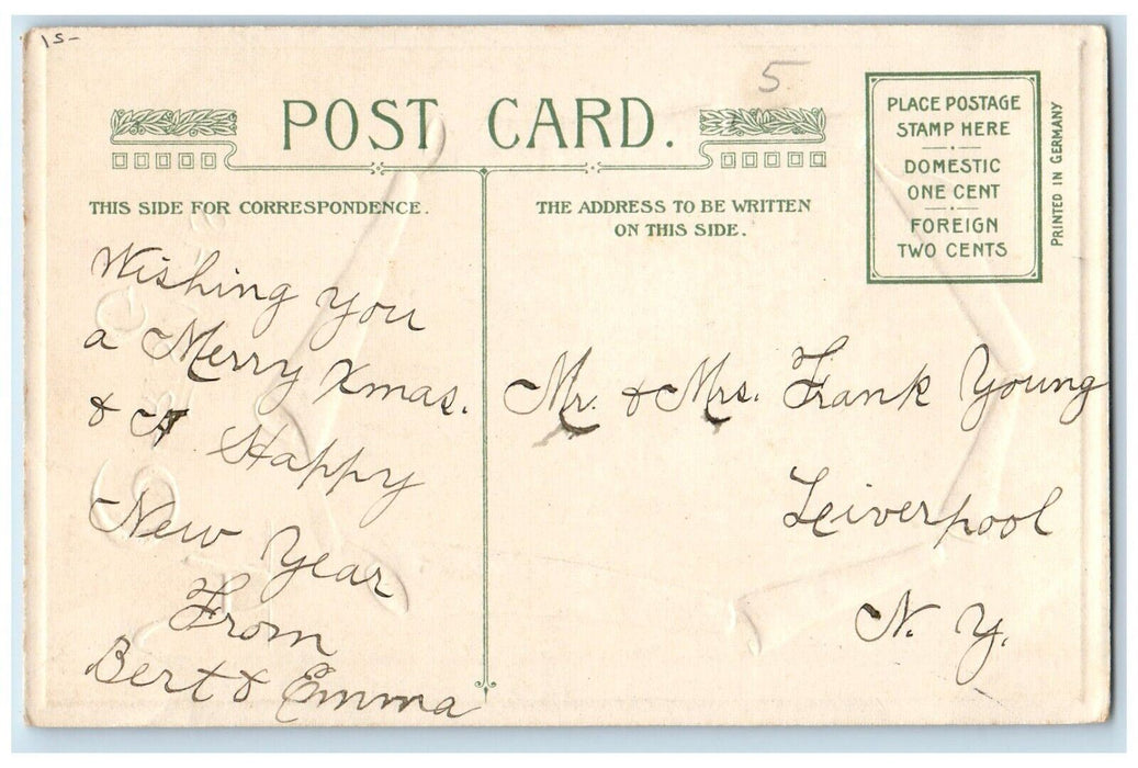 Christmas Greetings Father And Kids Horse In Winter Snow John Winsch Postcard