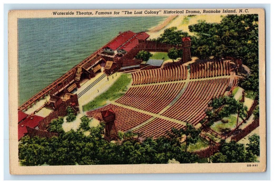 1952 Waterside Theatre Historical Drama Roanoke Island North Carolina Postcard