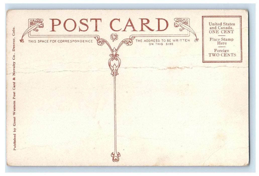 c1910 Viewing Scene, Steamboat and Balanced Rock Colorado CO Postcard