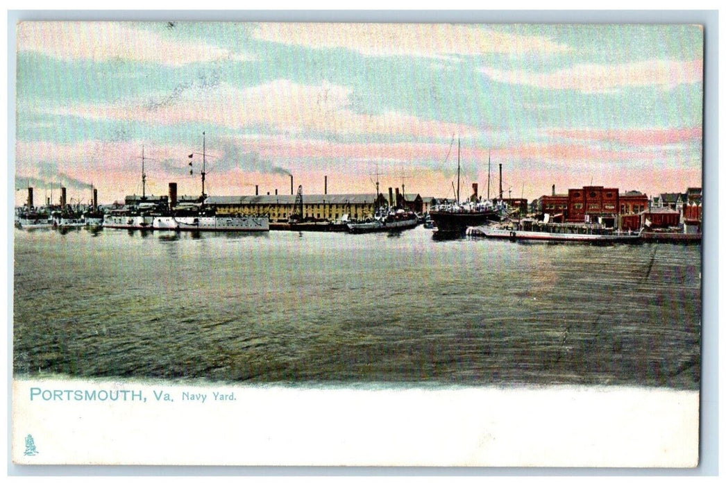 c1905 Navy Yard Portsmouth Virginia VA Antique Unposted Tuck Postcard