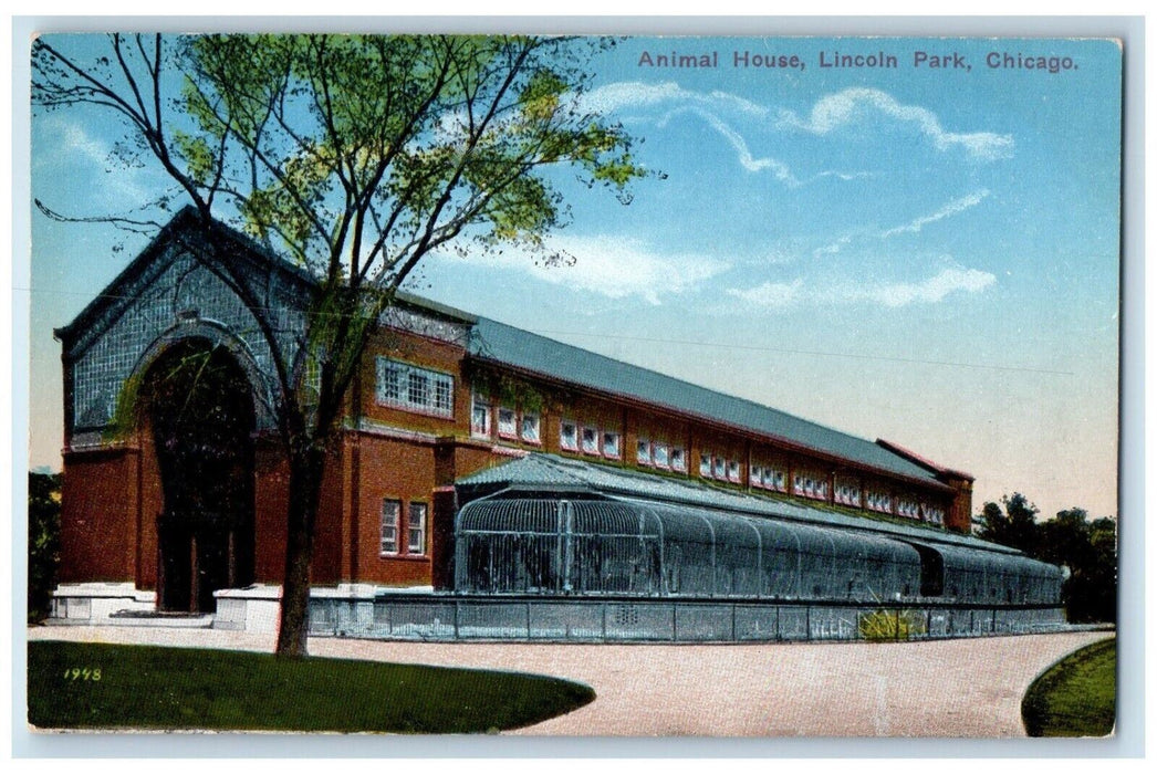 c1910 Animal House Lincoln Park Chicago Illinois IL Unposted Postcard