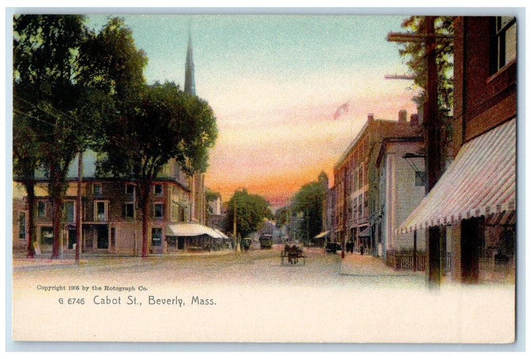 c19105 Cabot St Scenic View Beverly Massachusetts MA Vintage Antique Postcard