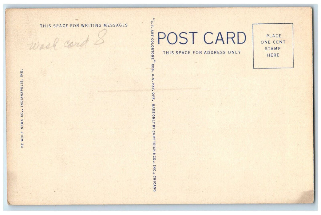 c1940's The Marott Apartment Hotel North Meridian Indianapolis IN Postcard