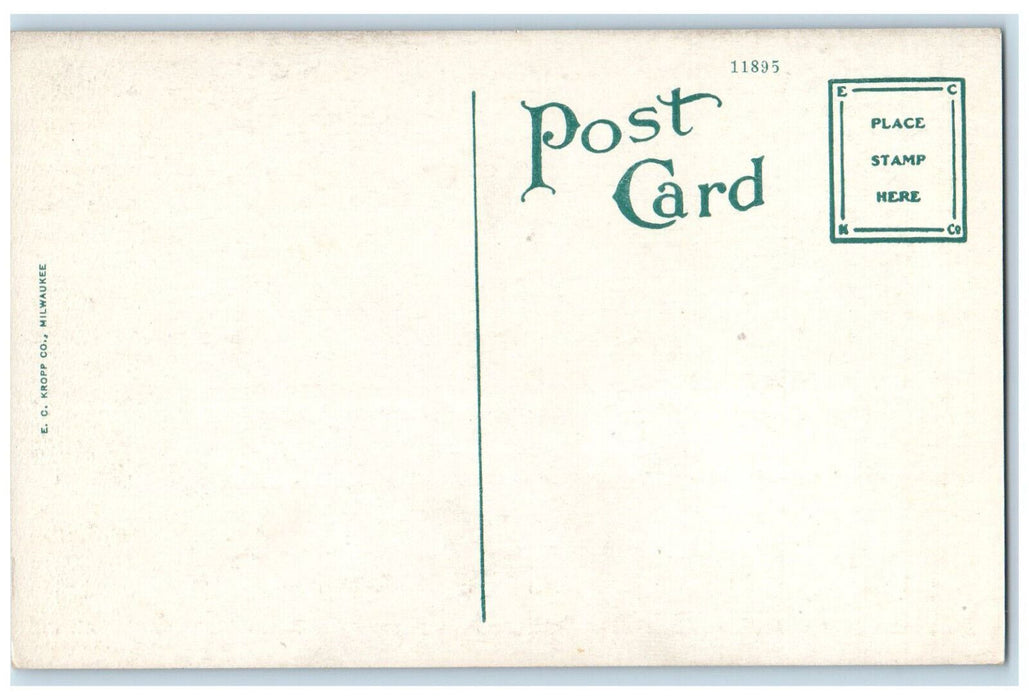 c1920's Stairway Entrance to New High School Gainesville Florida FL Postcard