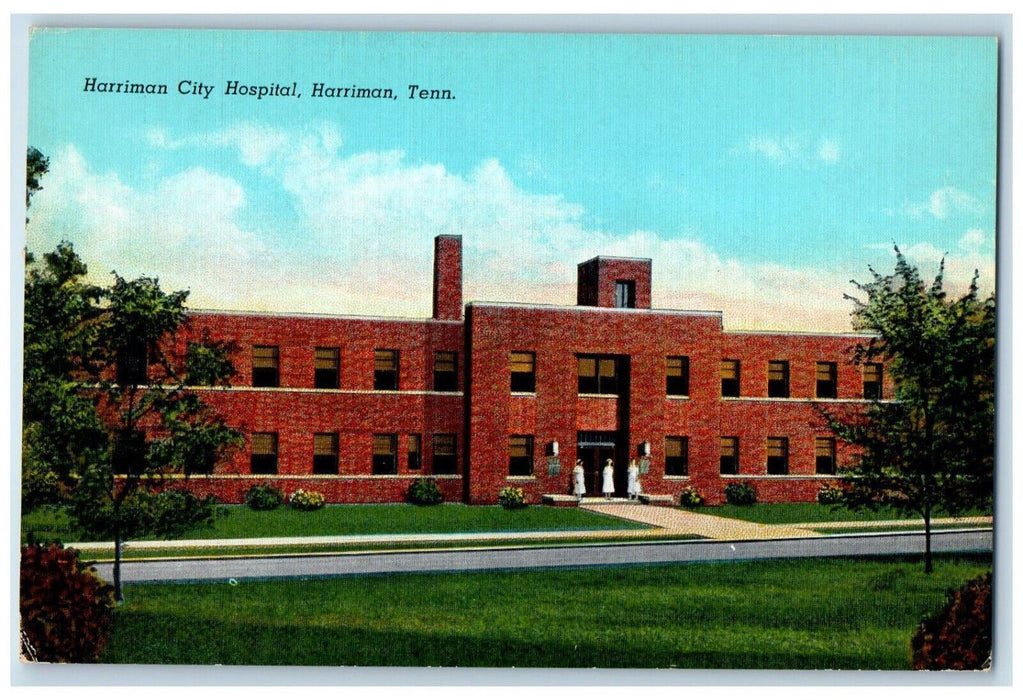 c1940's Harriman City Hospital Harriman Tennessee TN Vintage Postcard