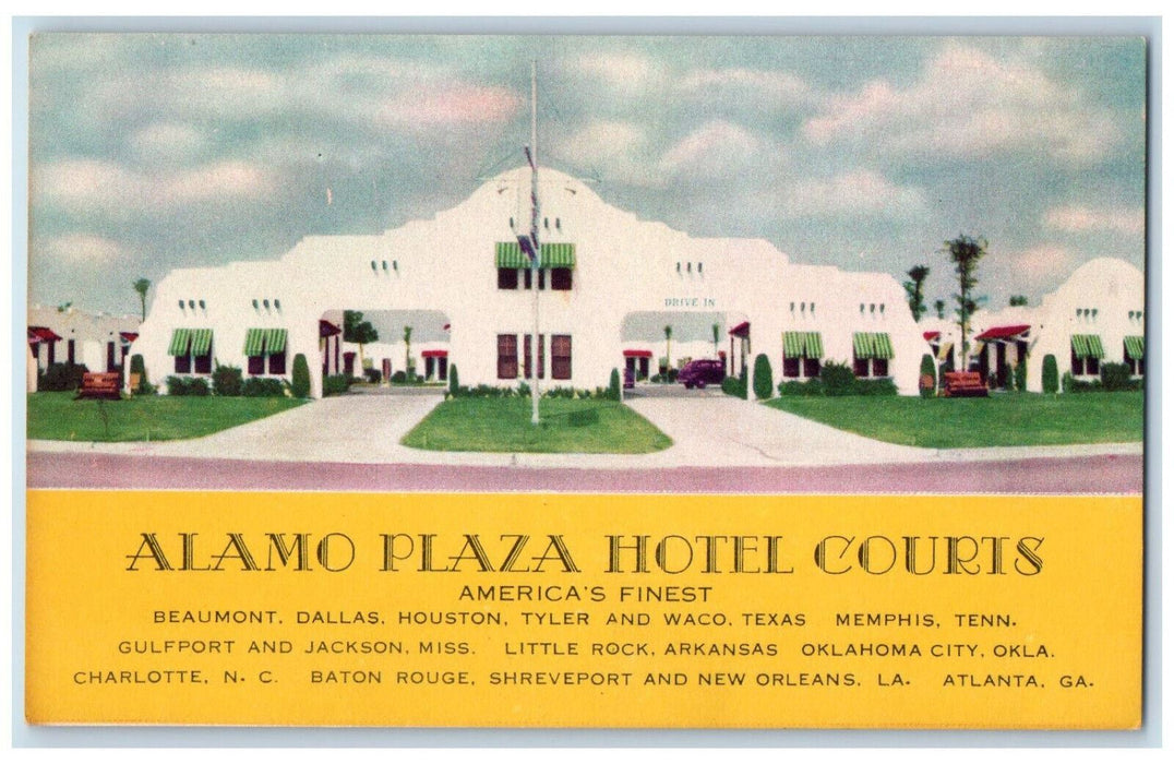 c1950's Entrance to Alamo Plaza Hotel Courts Atlanta Georgia GA Postcard