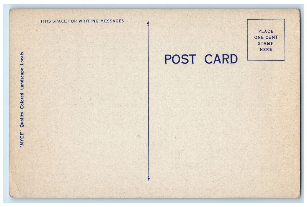 c1940's Road Scene, Greetings from South Whitley Indiana IN Unposted Postcard
