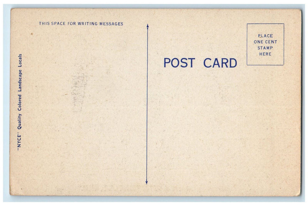 c1940's Cows, Flower, River, Greetings from South Whitley Indiana IN Postcard