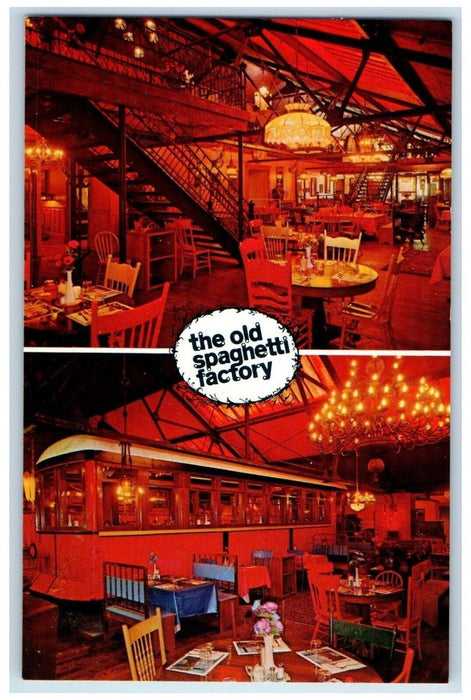 The Old Spaghetti Factory Dining Room Interior Salt Lake City Utah UT Postcard