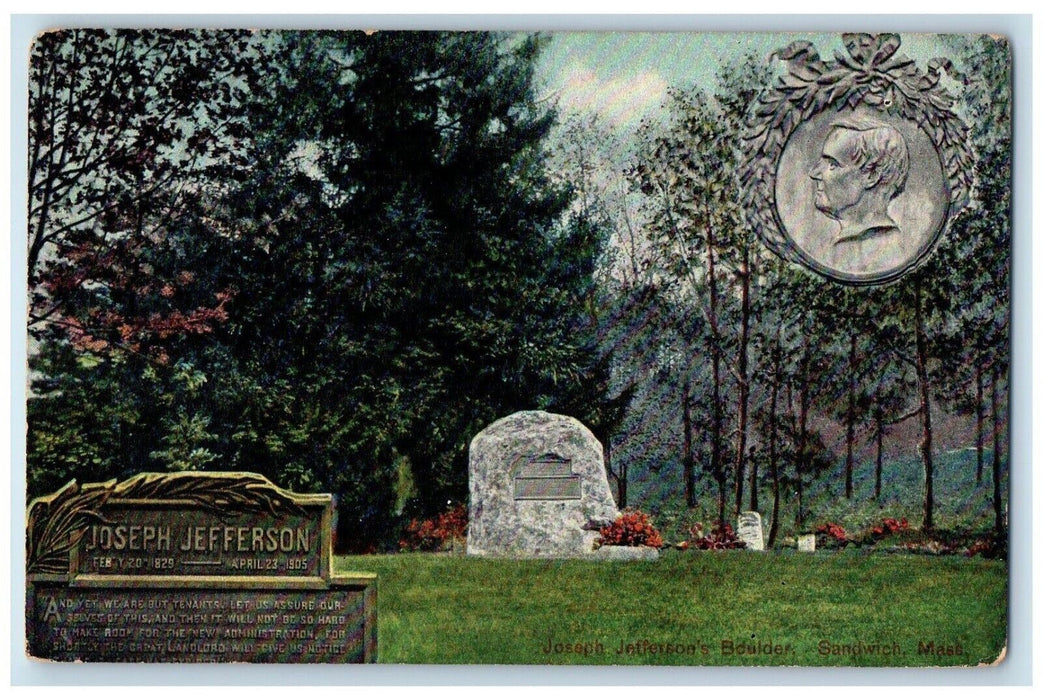 c1910's Joseph Jefferson's Boulders Sandwich Massachusetts MA Antique Postcard