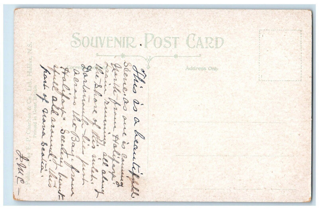 c1910's Bedford Nova Scotia Canada From South View Posted Antique Postcard