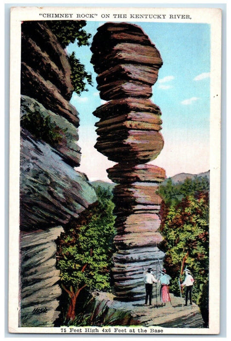 c1930's View Of Chimney Rock On The Kentucky River KY Unposted Vintage Postcard