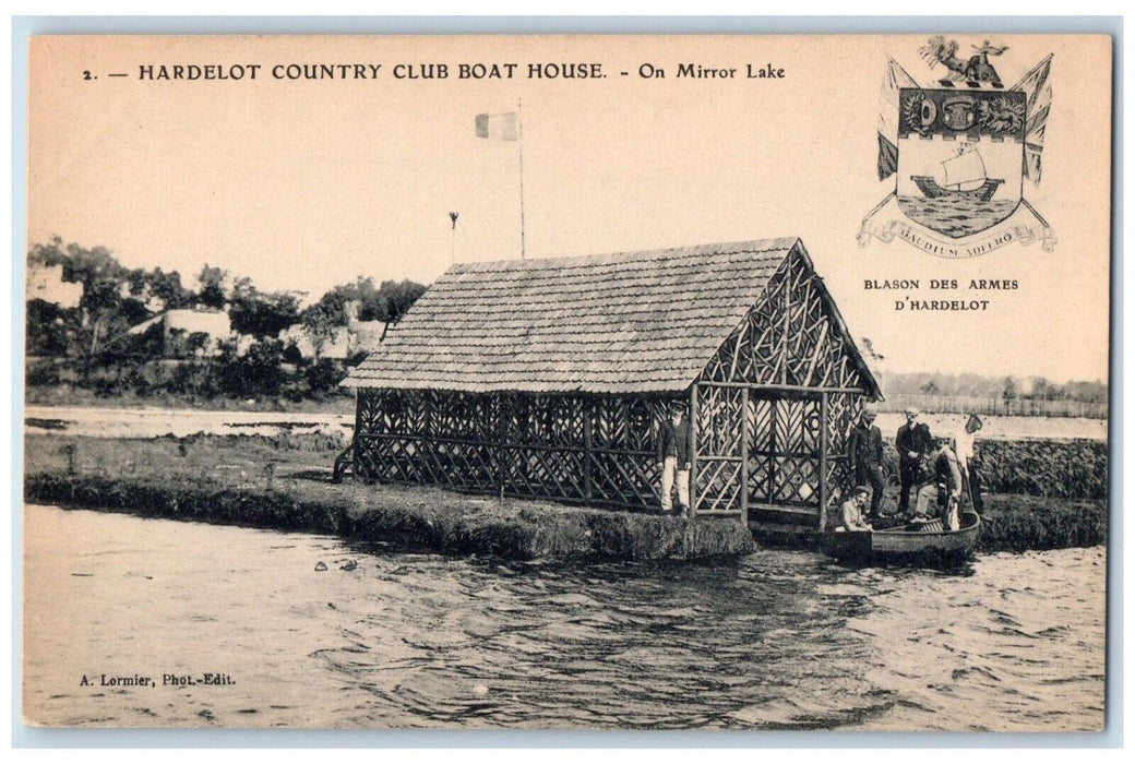 Hardelot Country Club Boat House On Mirror Lake France Unposted Postcard