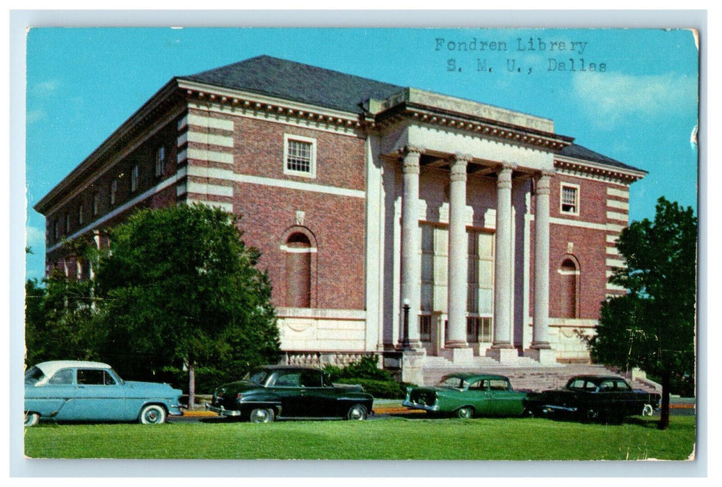 c1950's The Fondren Library Southern Methodist University Dallas TX Postcard